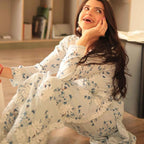 Powder Blue Floral Kurta Co-ord Set of 2