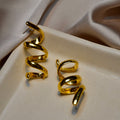 Gold Spiral Earrings
