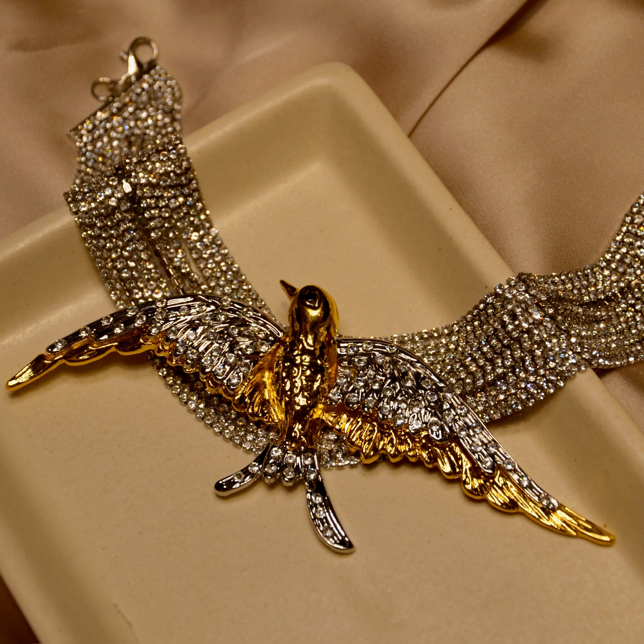 Dual-toned Bird Necklace