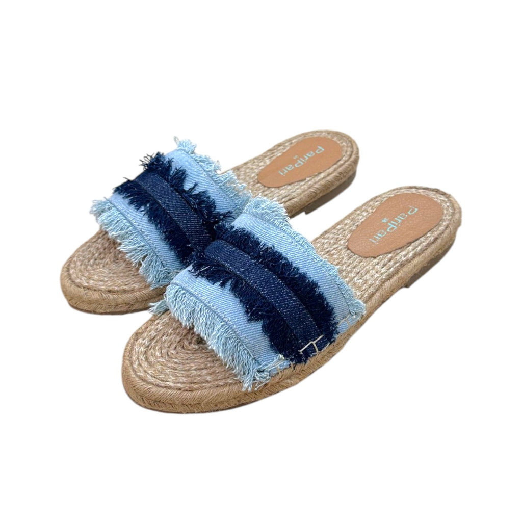 PariPari Saira Denim Sandals Flats