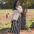 Corpora Studio Organic Cotton Pleated Skirt Co-ord Set