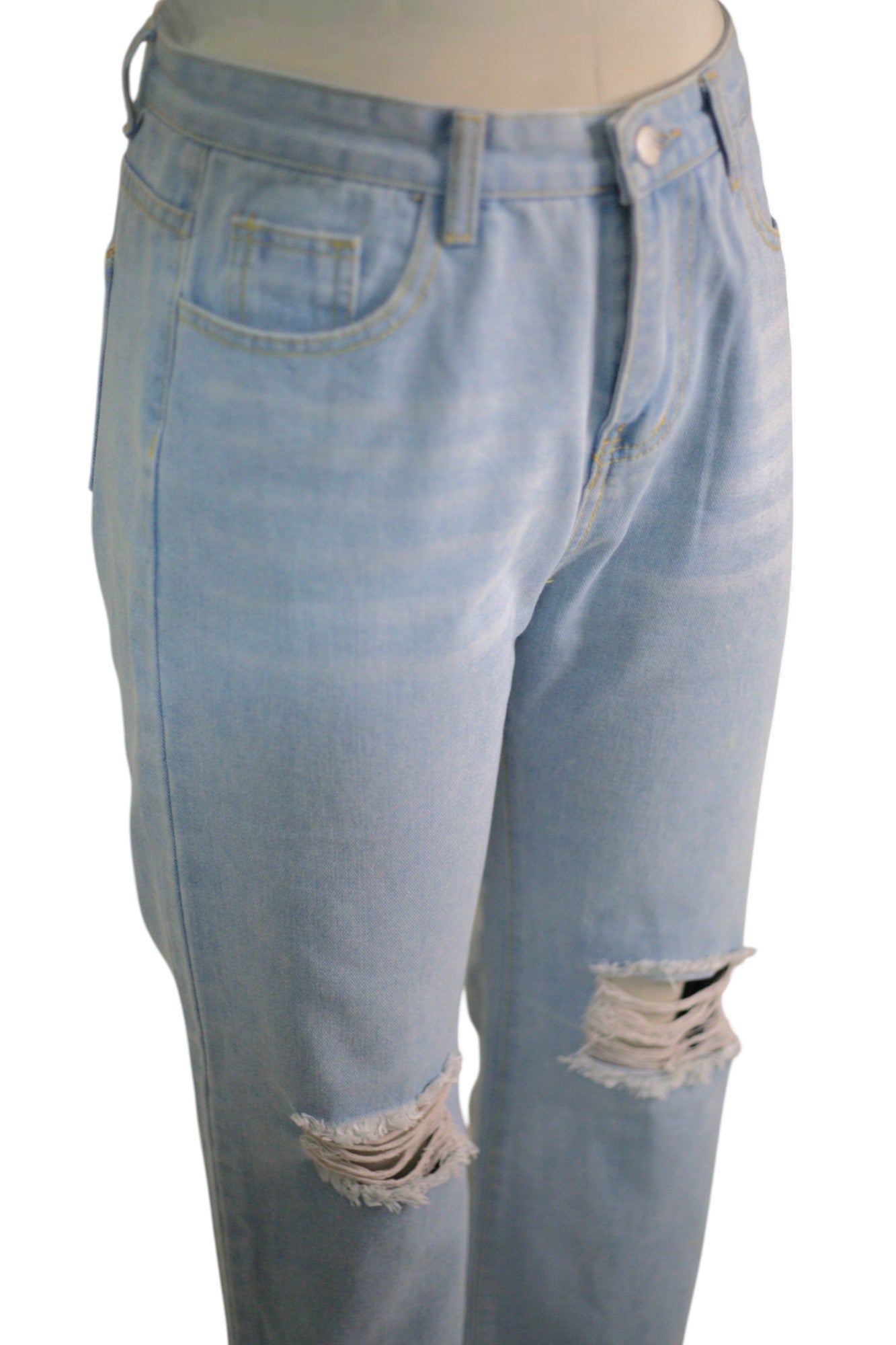 Ripped Light Blue Denims