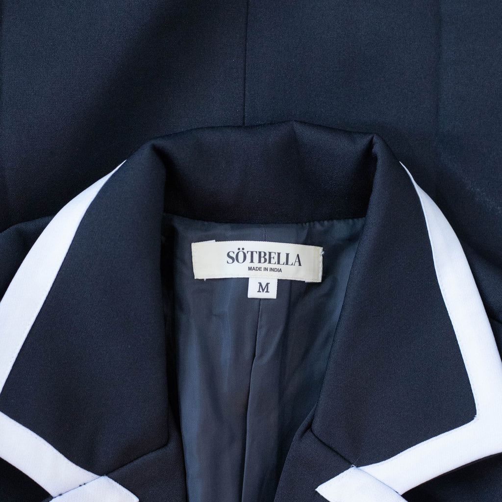 Sötbella Formal Black Blazer and Wide Shorts Co-ord Set