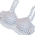 Miri Piri Hand-beaded Ivory Pearl Bralette Top