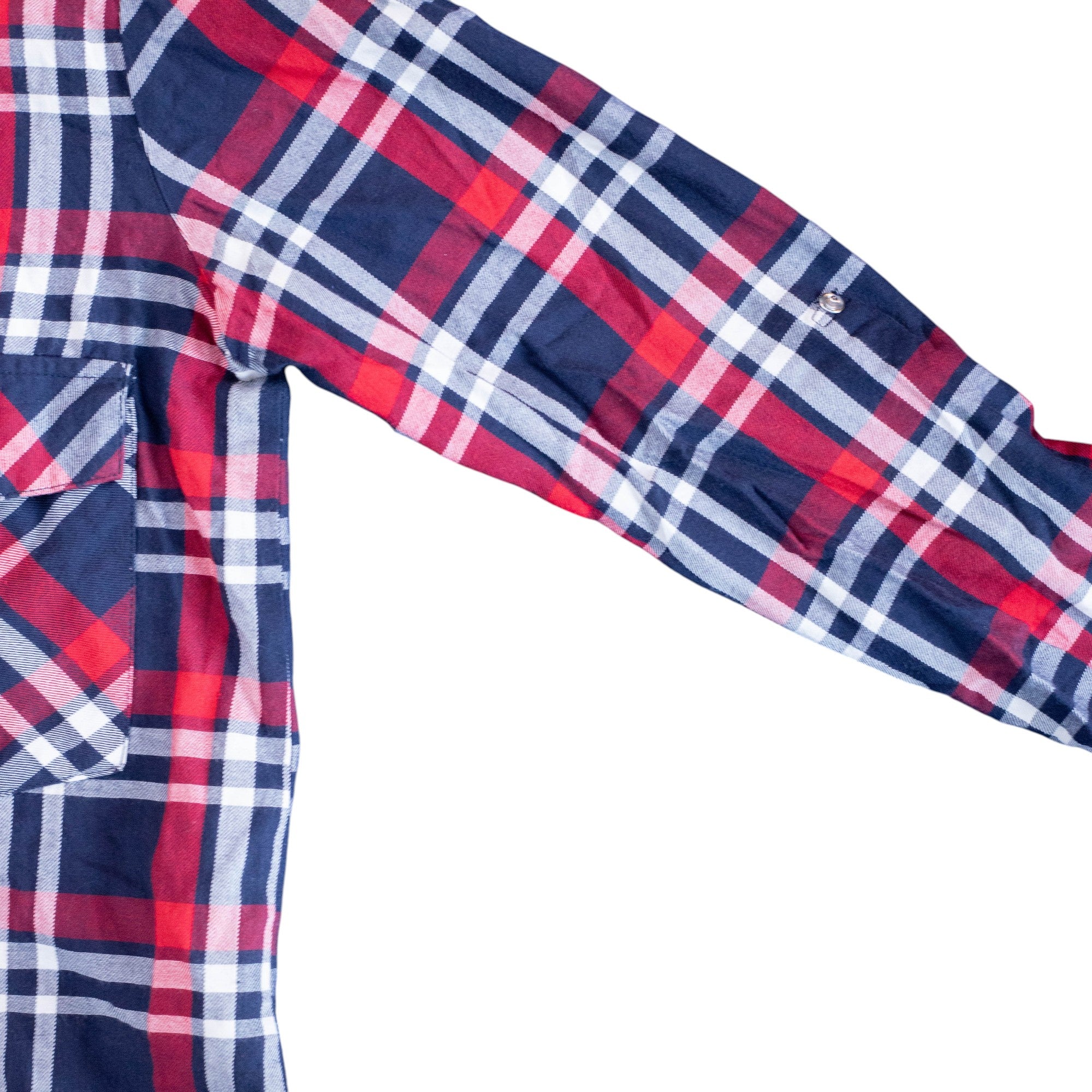 Zara Woman Blue Red Tartan Plaid Shirt