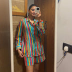 Studio Rigu Birch Shirt & Emroidered Shorts Co-ord Set