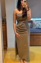Zara Strapless Dress in Olive