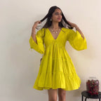 Ordinaree Buttercup Tiered Short Dress