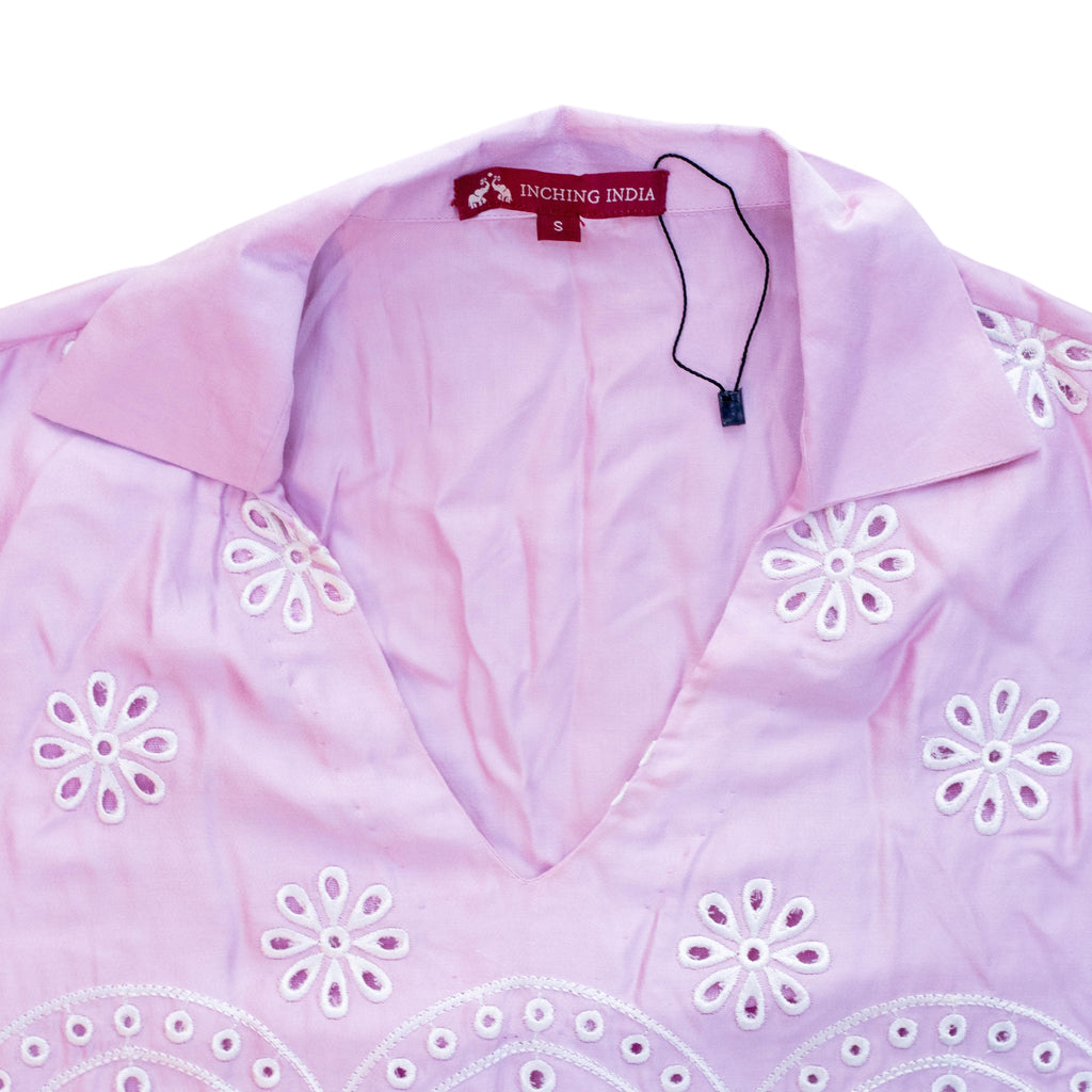 Inching India Pink Delight Embroidered Co-ord Set