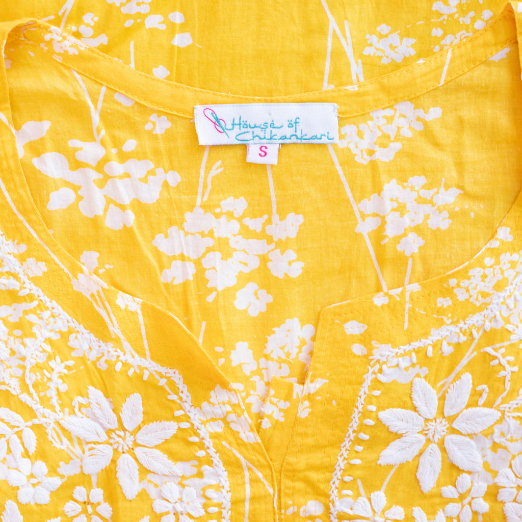 House Of Chikankari Zainab Mulmul Printed Straight Kurta with Pants