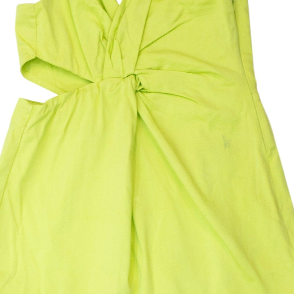 Zara Lime Side Cut-out Mini Dress