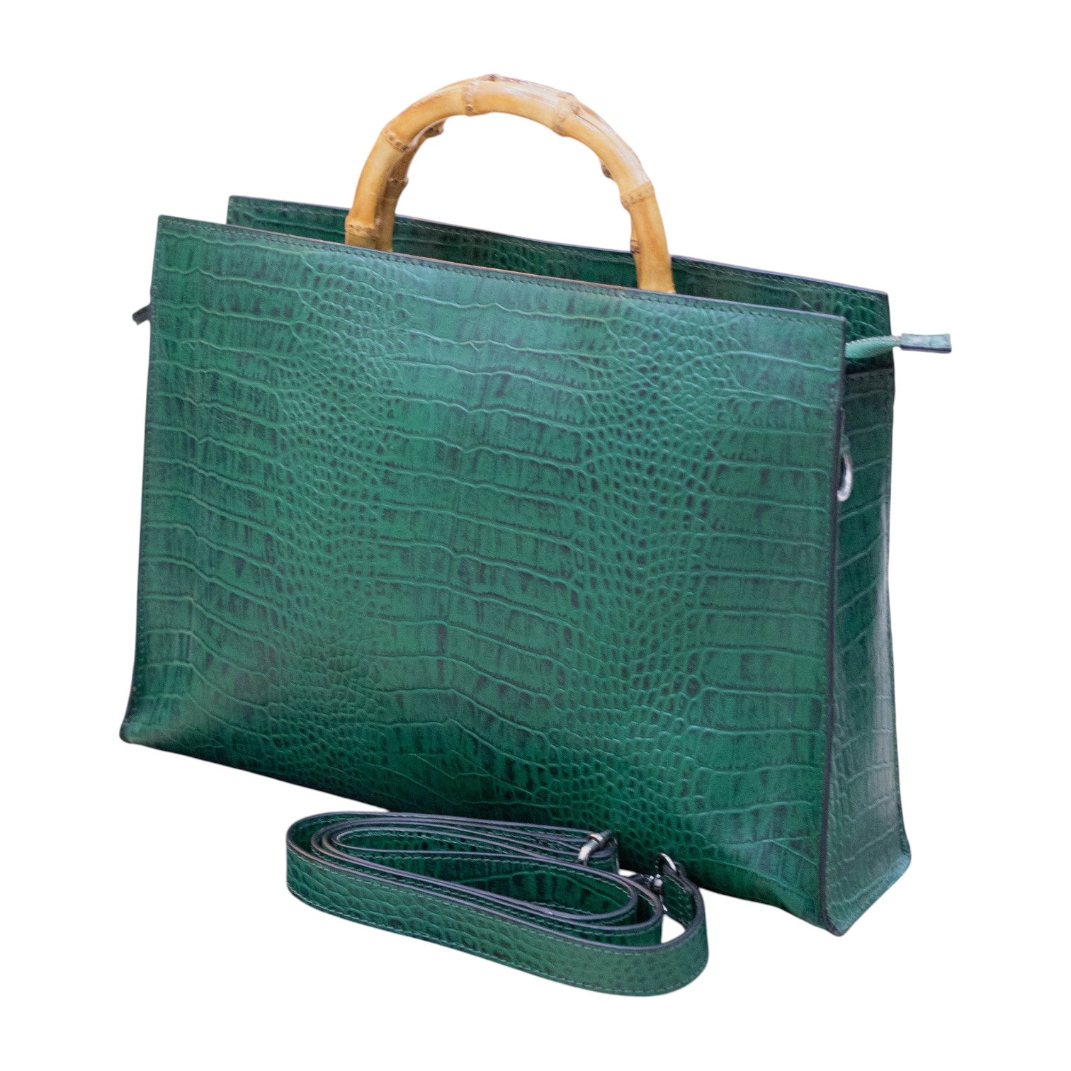 Shop Mistry Bamboo Forest Green Tote