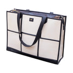 Hues Studio Beige & Black Ace Tote Bag