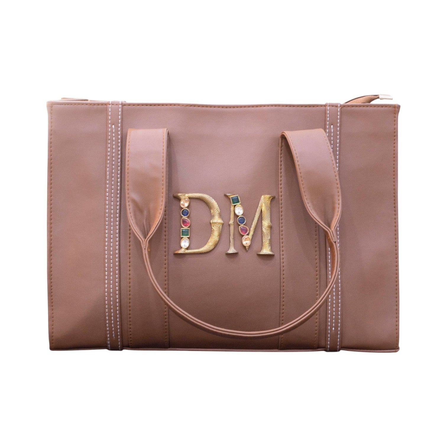 Prerto Diana Personalized Brown Tote Bag