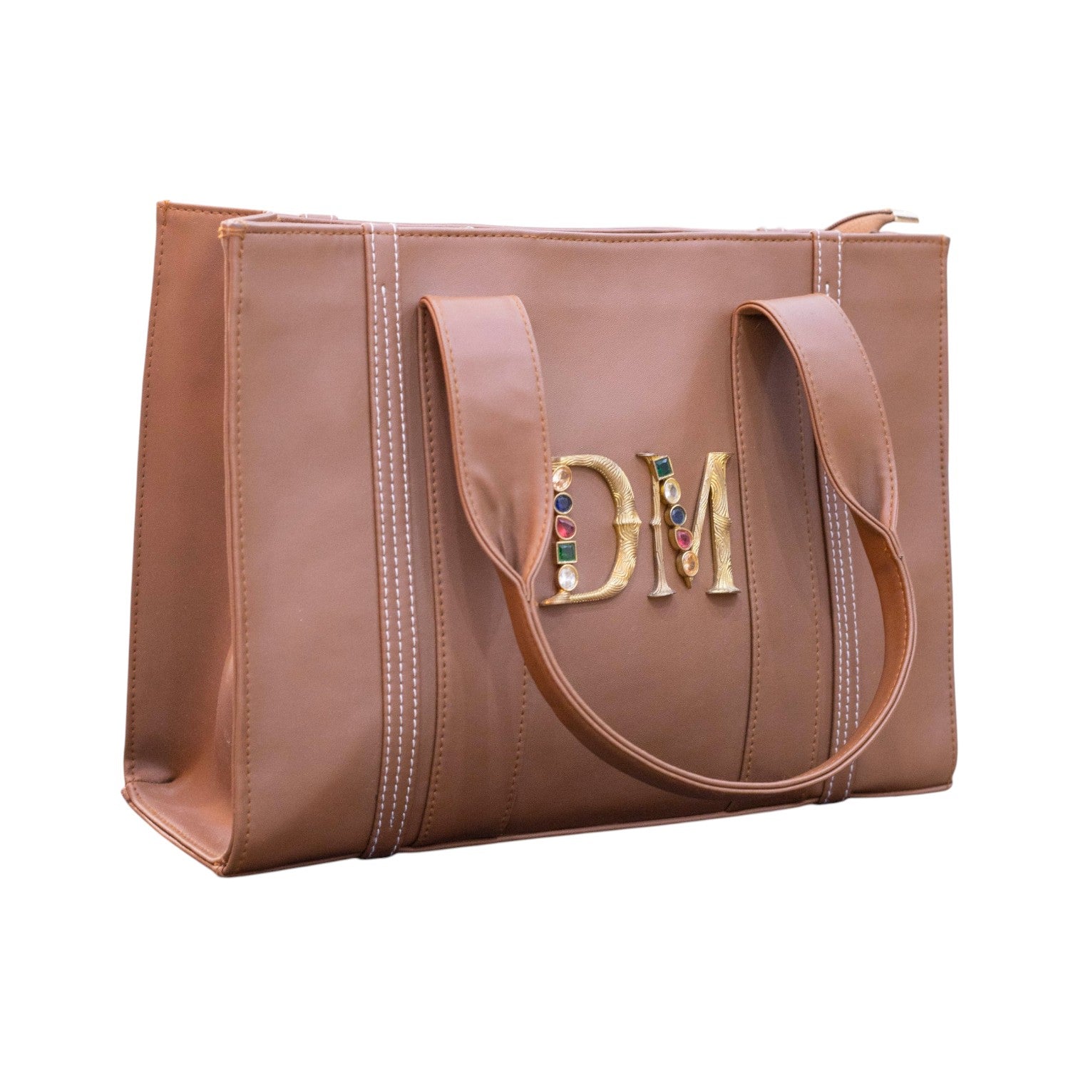 Prerto Diana Personalized Brown Tote Bag