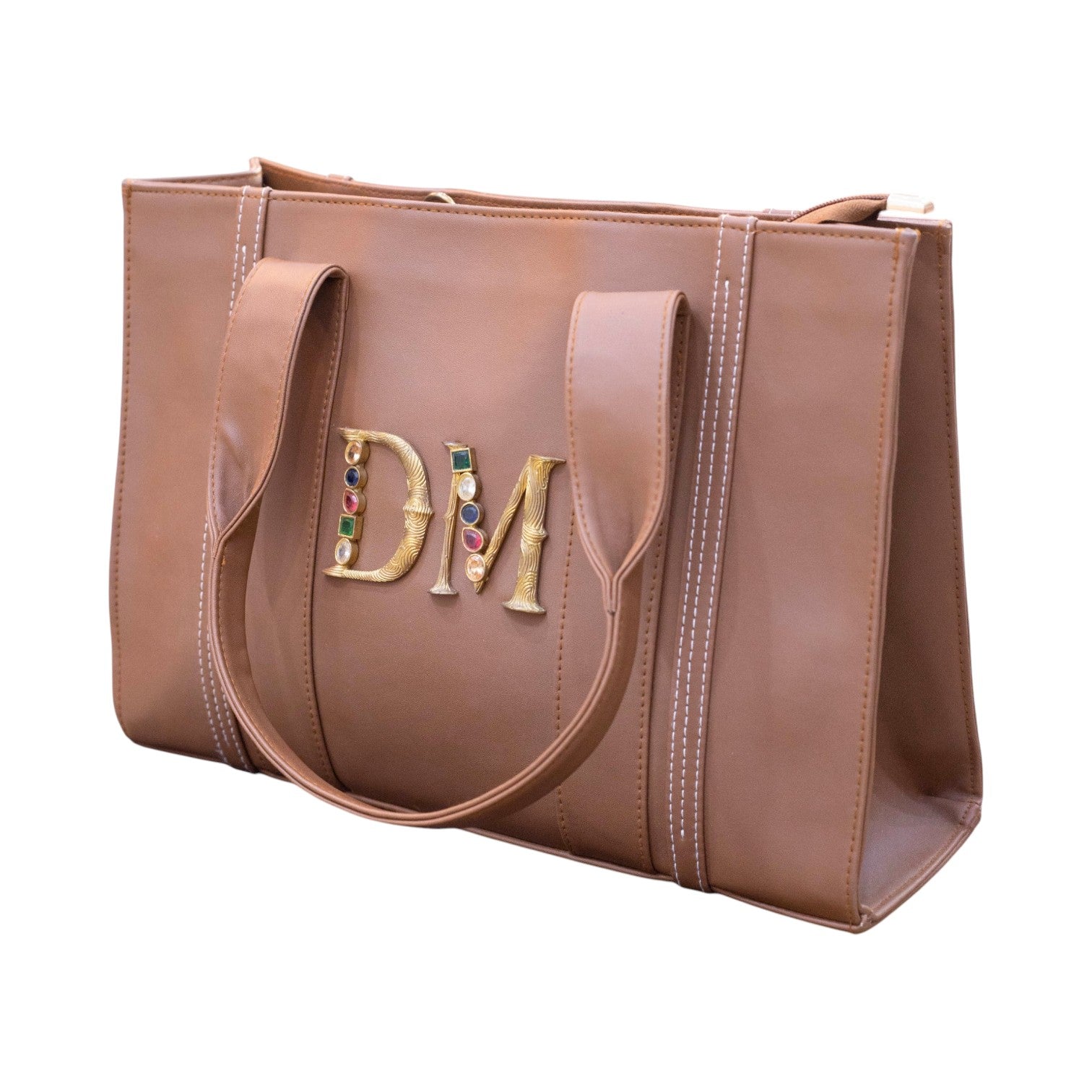 Prerto Diana Personalized Brown Tote Bag