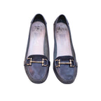 Salvatore Ferragamo Black Leather Gancini Loafer Pumps