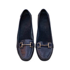 Salvatore Ferragamo “Malmo 70” Black Calf Leather Horsebit Heeled Loafers