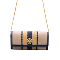 Tory Burch Juliette French Linen Chain Wallet