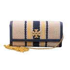 Tory Burch Juliette French Linen Chain Wallet