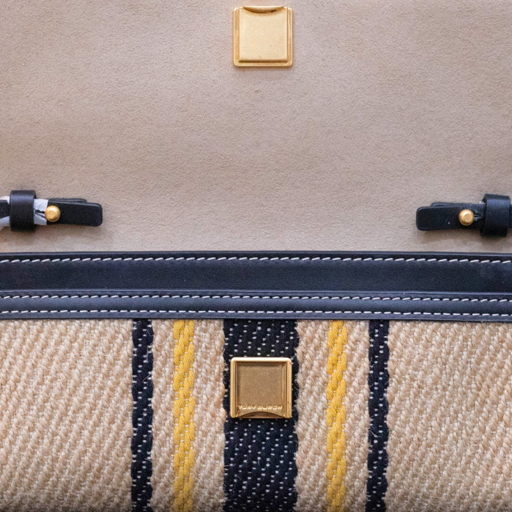 Tory Burch Juliette French Linen Chain Wallet
