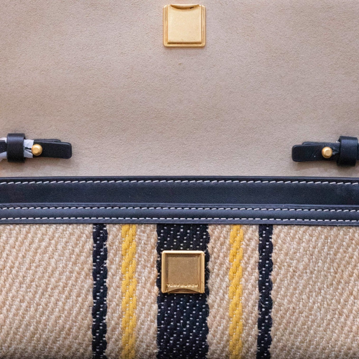 Tory Burch Juliette French Linen Chain Wallet