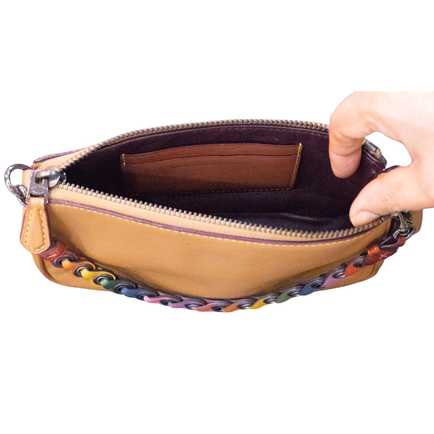 Coach Nolita Wristlet 19 With Coach Link Strap