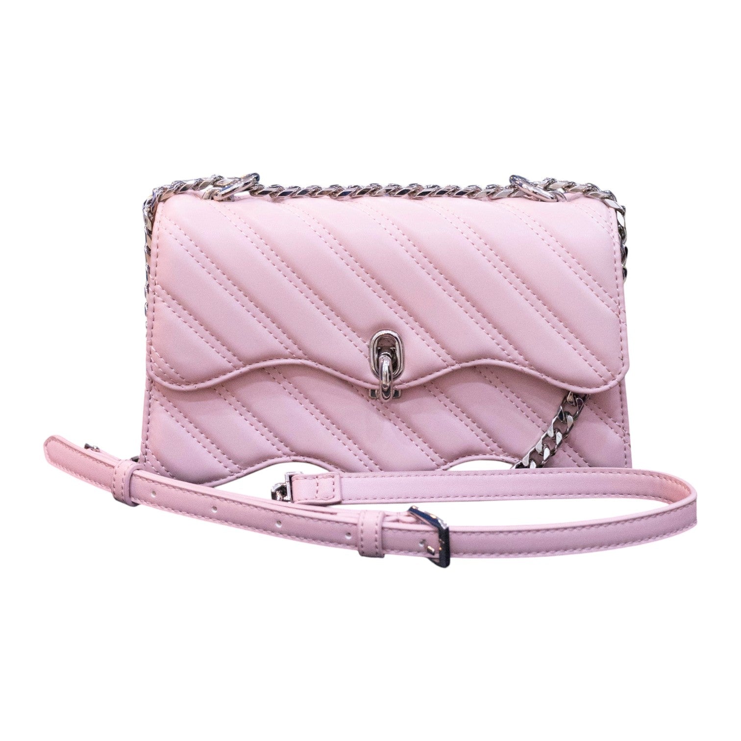 Charles & Keith Mini Quilted Chain-strap Flap Bag