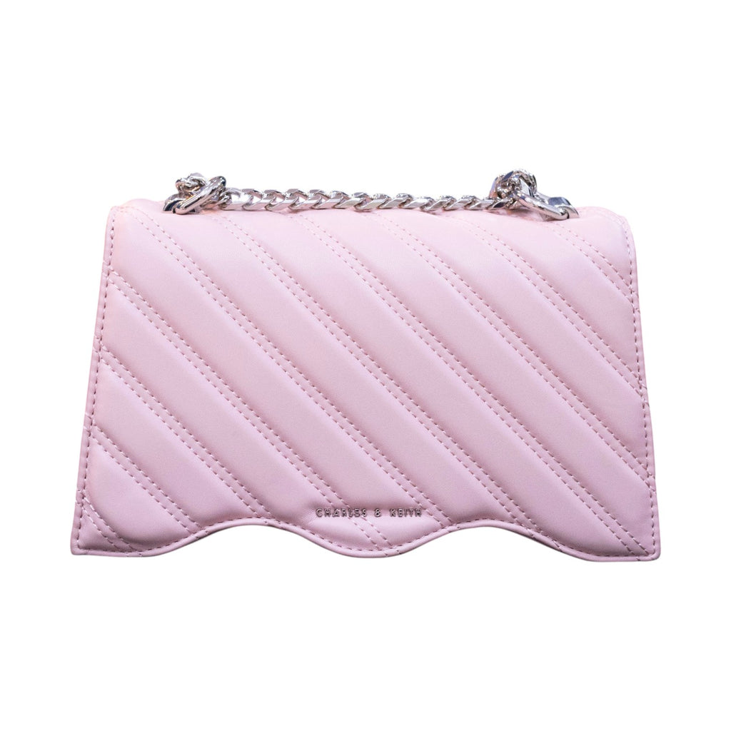 Charles & Keith Mini Quilted Chain-strap Flap Bag