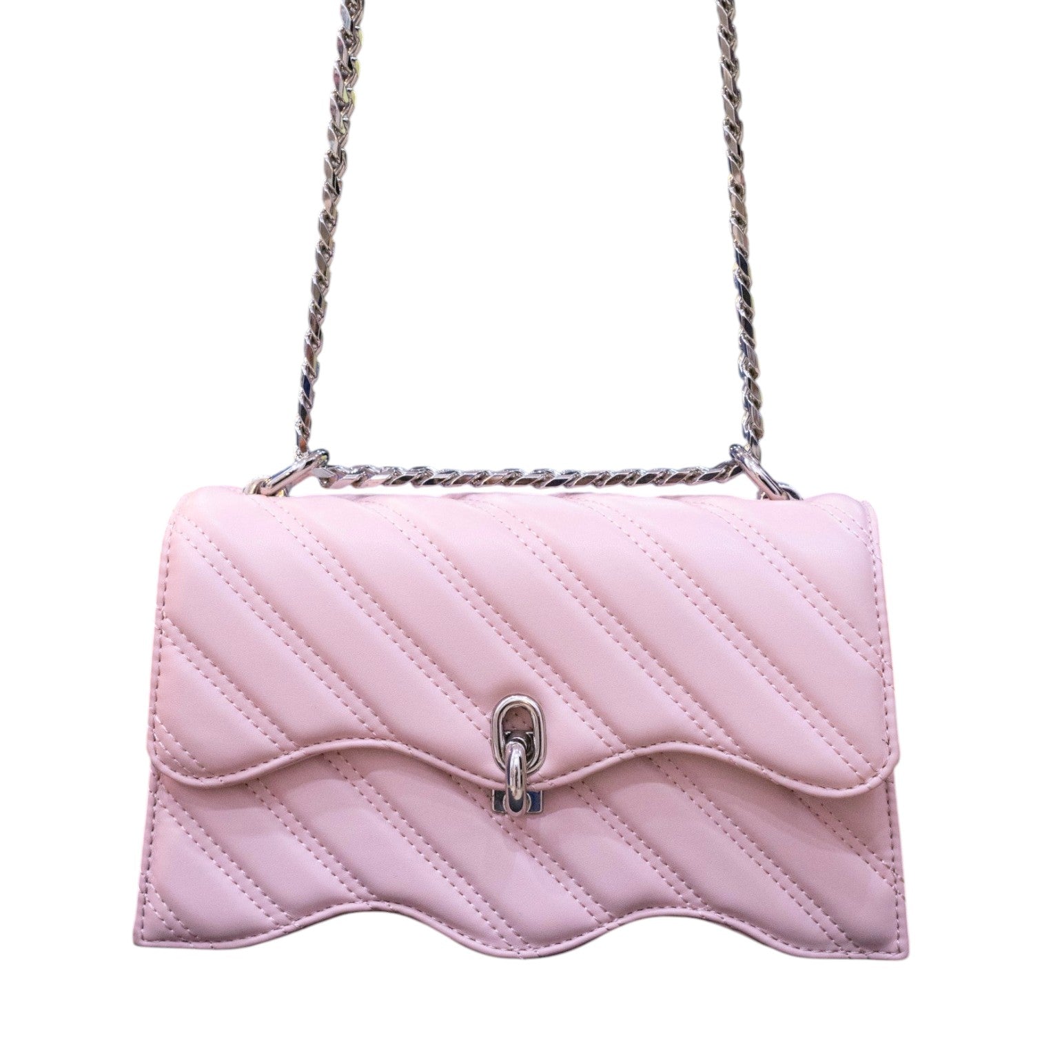 Charles & Keith Mini Quilted Chain-strap Flap Bag