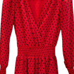 Michael Kors Red Black Polka Dotted Dress