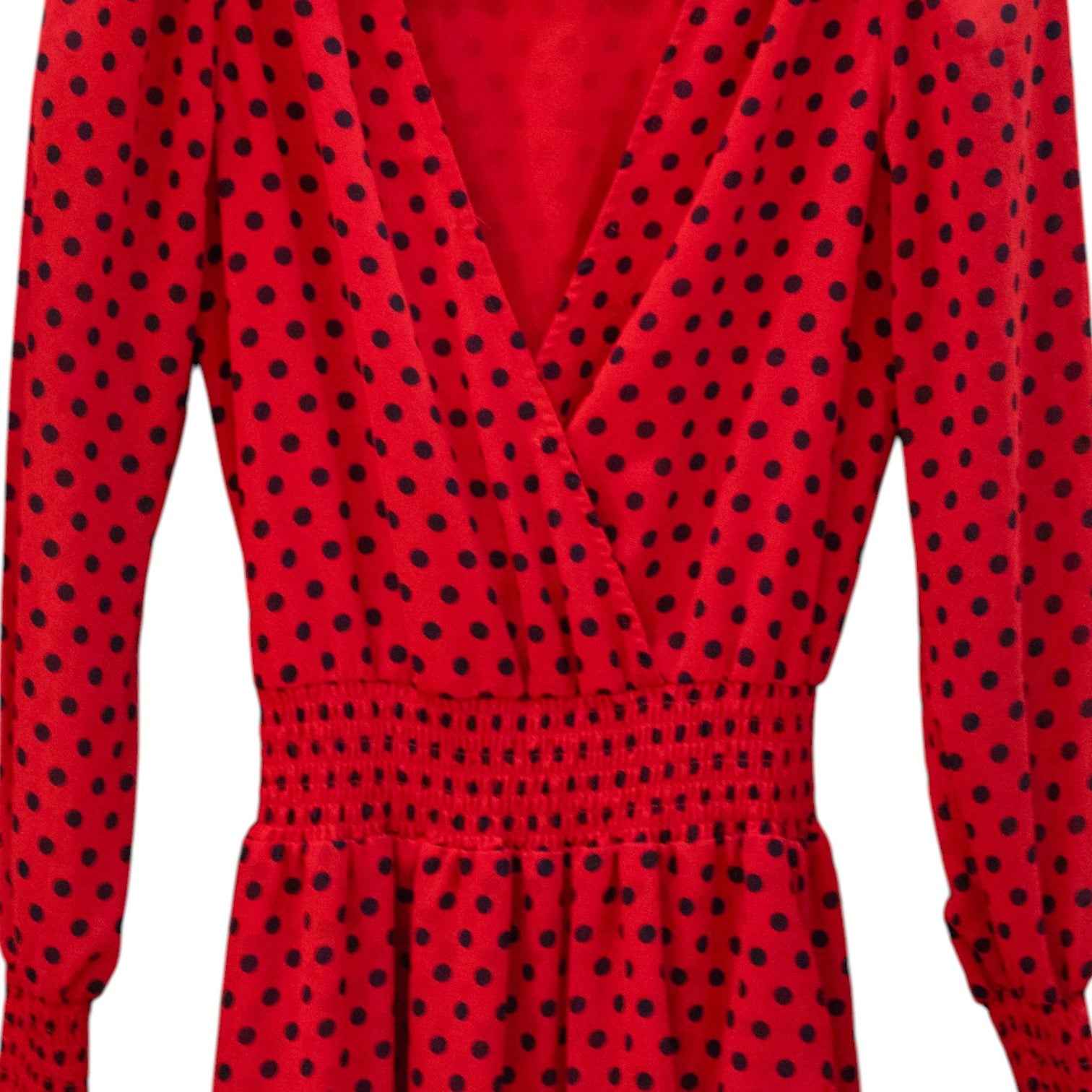 Michael Kors Red Black Polka Dotted Dress