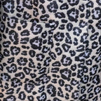 Promod Black & Beige Leopard Printed Longline Overcoat