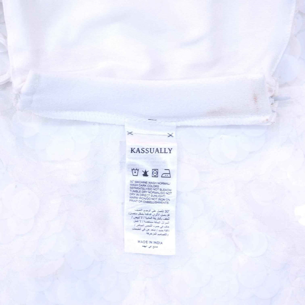 Kassually White Embellished Co-Ord Set
