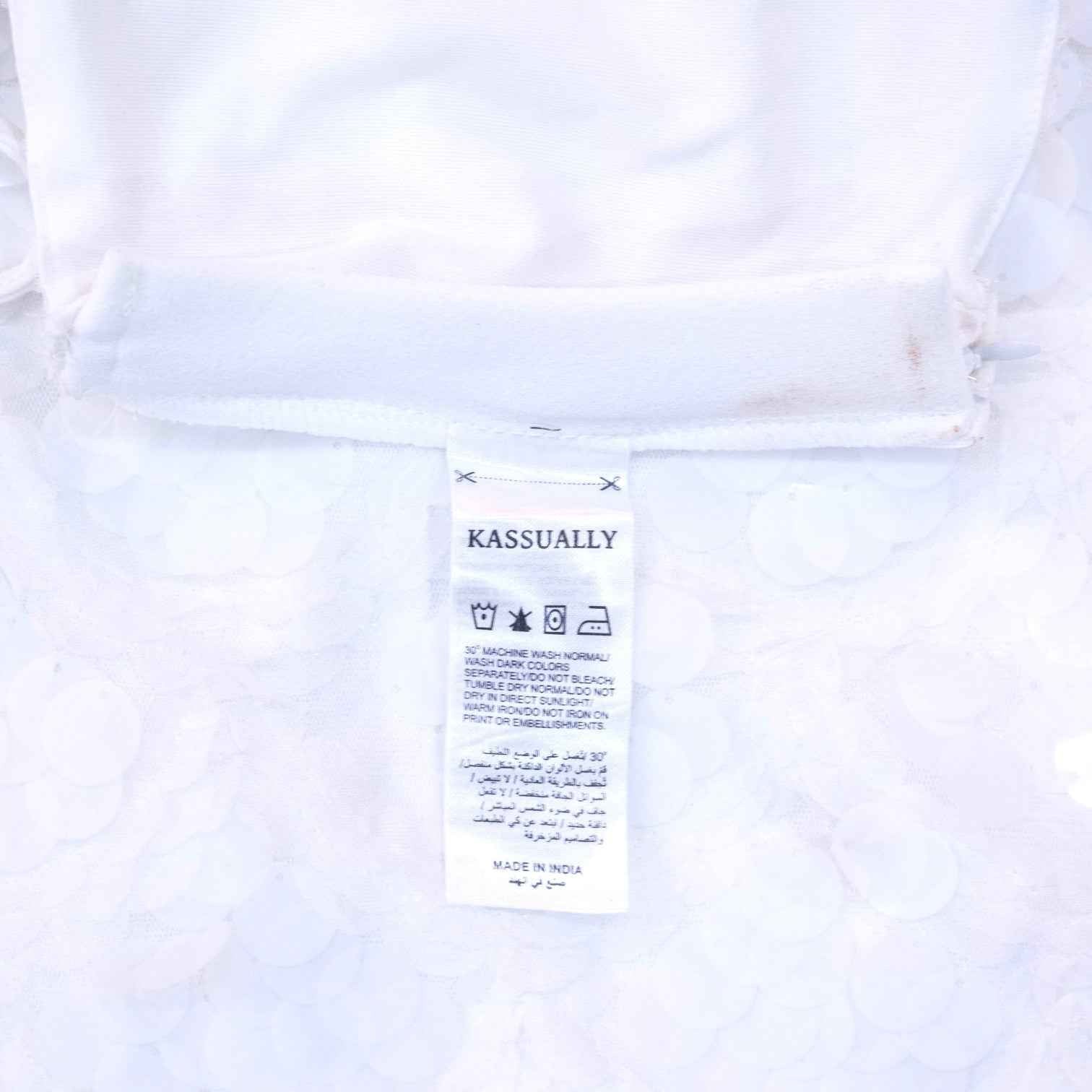 Kassually White Embellished Co-Ord Set