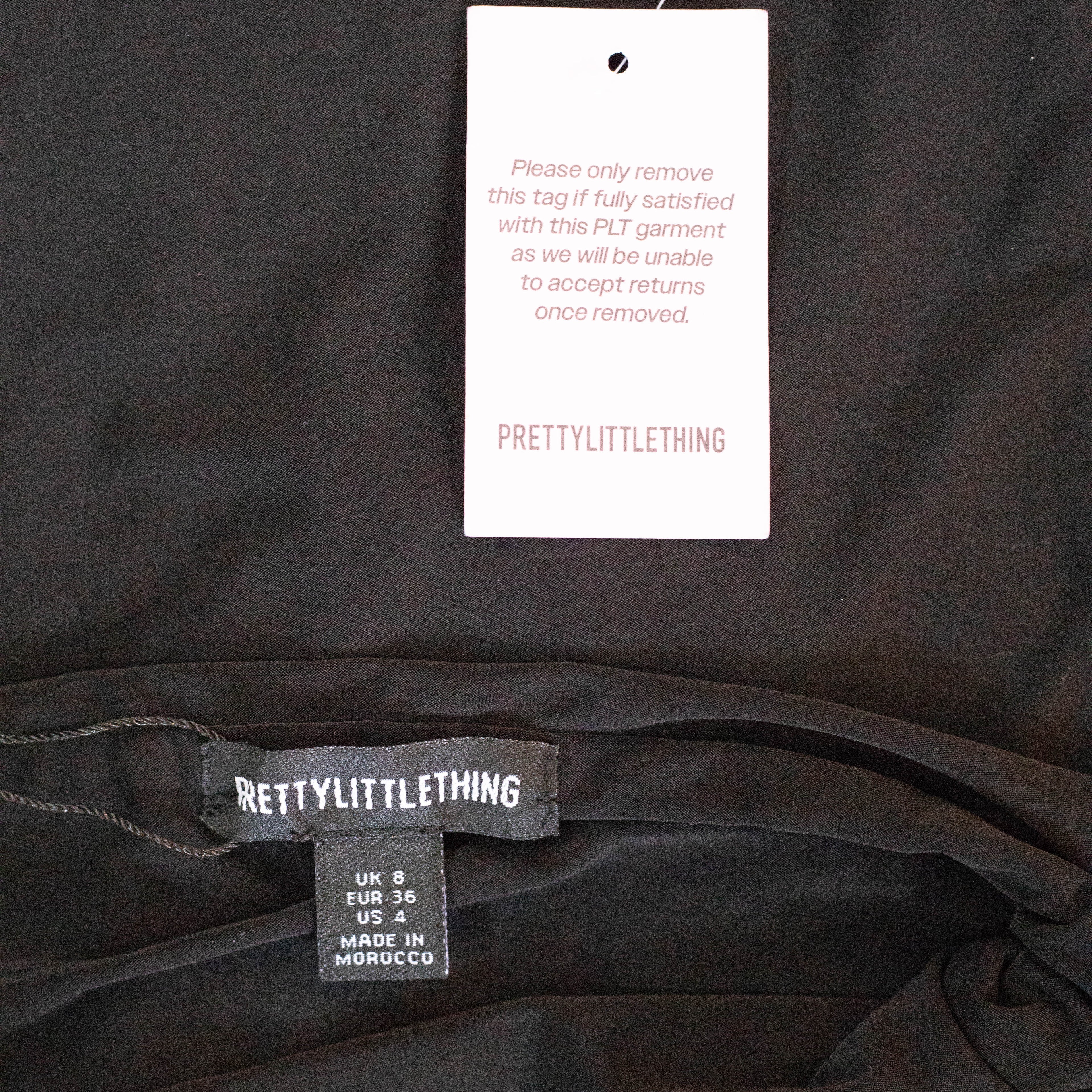 PrettyLittleThing Black Bandeau Maxi Dress with Keyhole Detail
