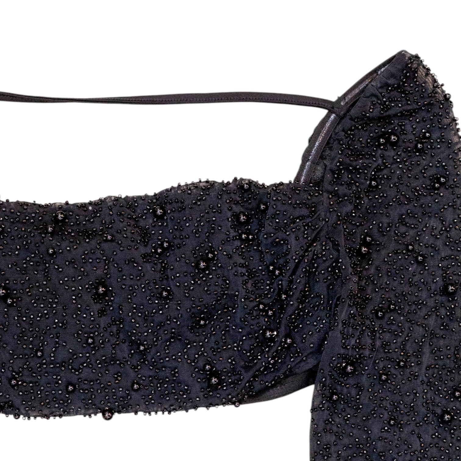Oh Polly La Desirade Embellished Cowl Neck Crop Top