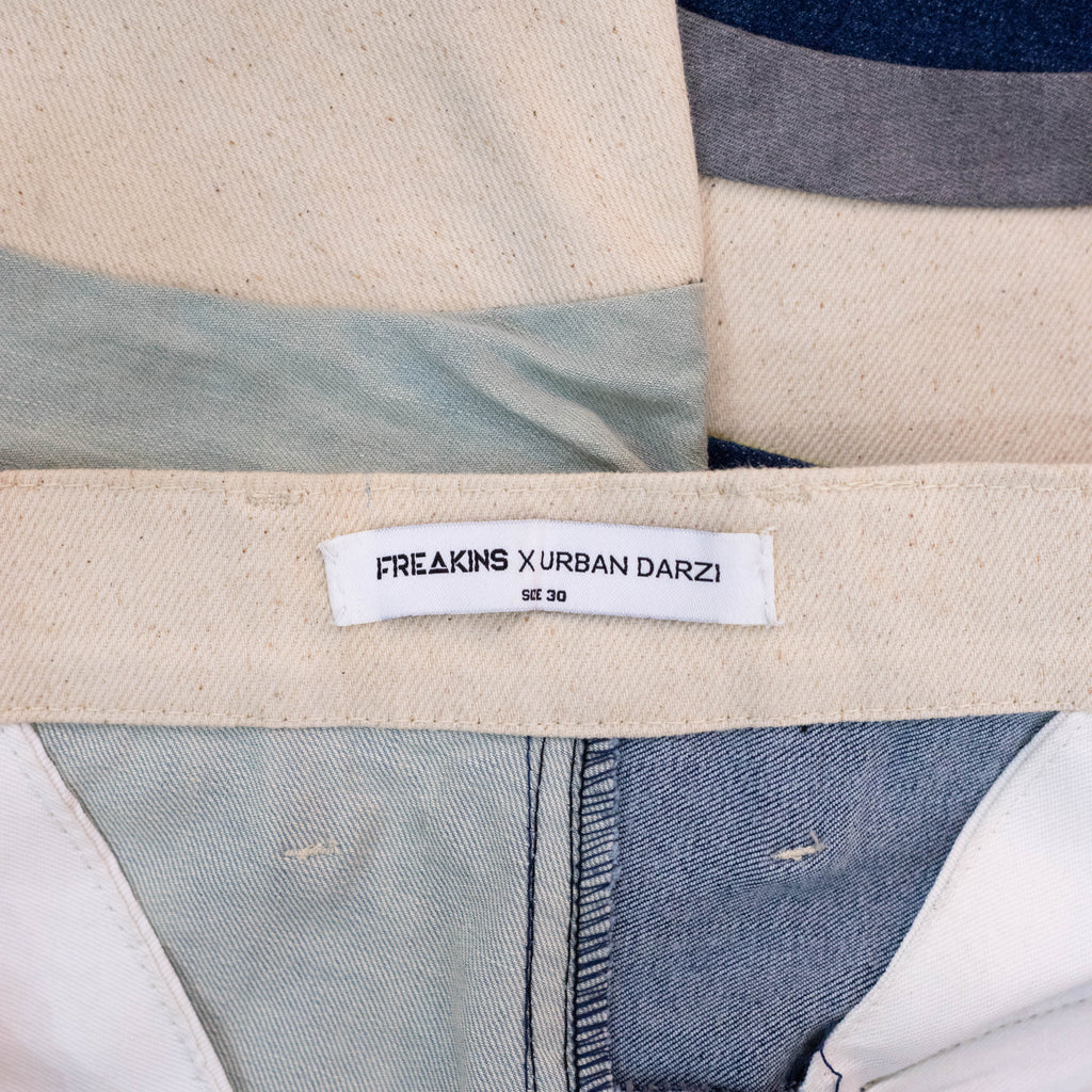 Freakins x Urban Darzi Abstract Patchwork Jeans