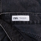 Zara Grey-Black Multi-Pocket Cargo Jeans