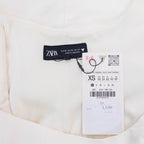Zara Ivory Structured Mini Dress