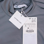 Zara Grey Ruched Cut-out Dress