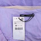 Zara Lilac & Beige Ombre Mesh Mini Dress