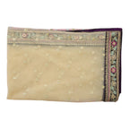 Black Anarkali Jacket in Antique Gold Floral Detailing with Dupatta