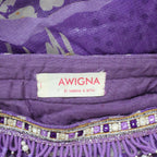 Awigna Purple Net & Organza Printed Embellished Lehenga Set of 3