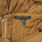 Shantnu Nikhil Cinnamon Brown Ruched Corset Maxi Dress