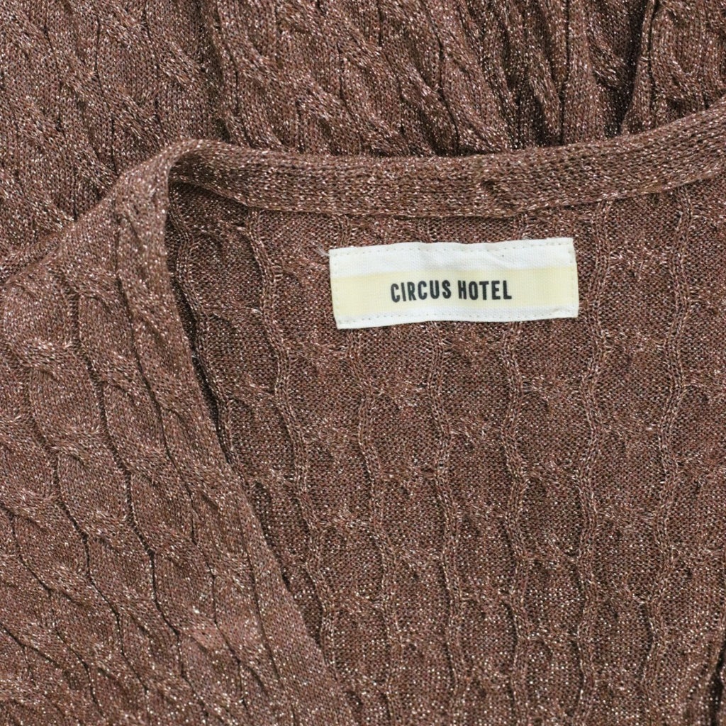 Circus Hotel Mocha Metallic Knit Jumpsuit