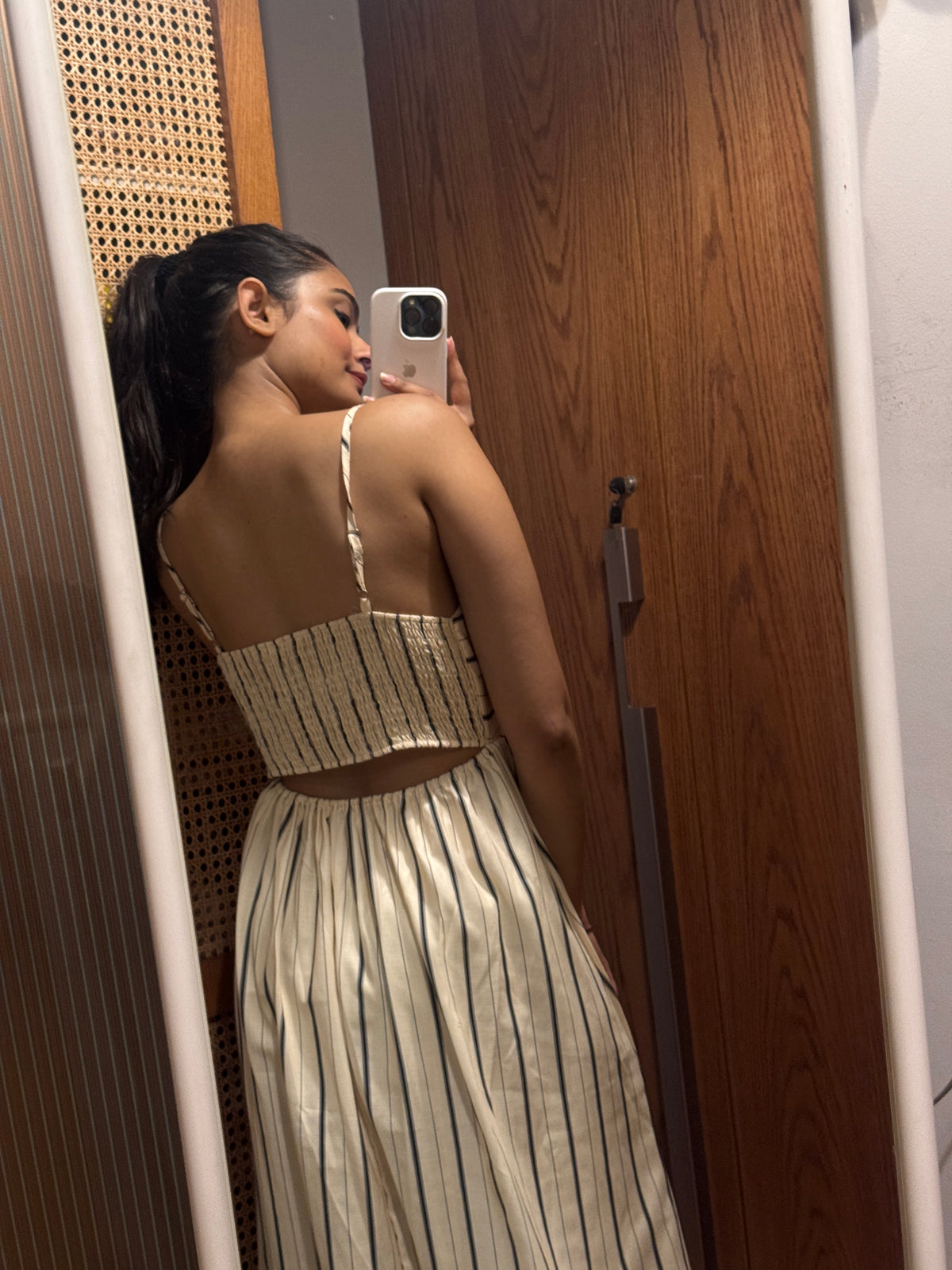 Newme Strappy Fit Flare Back Cutout Maxi Dress