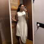 COS Asymmetric Draped Tank Dress