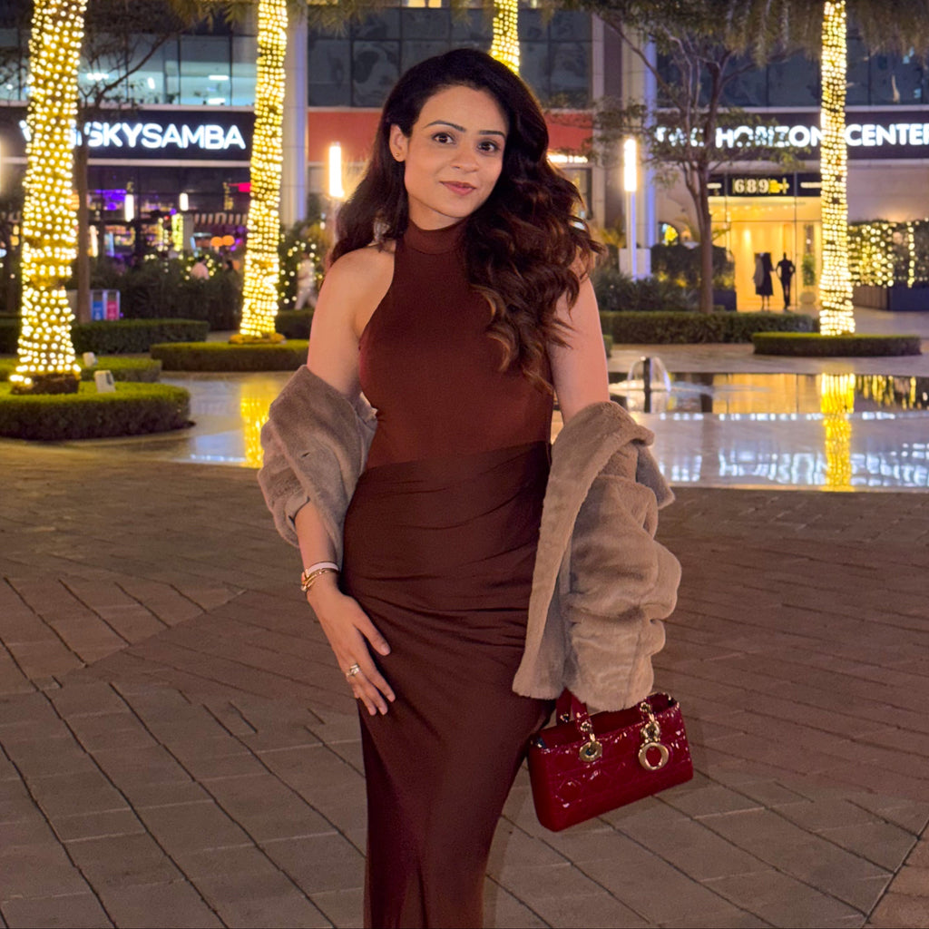 Miakee Coco Maxi Dress in Brown