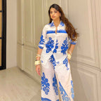 Vastra Maniaa Printed Baggy Co-ord Set for Women | Stylish Summer Wrap Palazzo Set